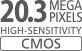 CMOS 20,3 megapixeli