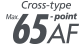 Max. 65 de puncte AF în cruce