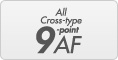 Choice of AF points for creative framing and subject tracking